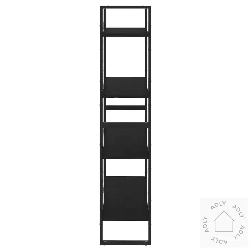 Bokhylle 4 Nivåer Svart 80X30X140 Cm Heltre Furu