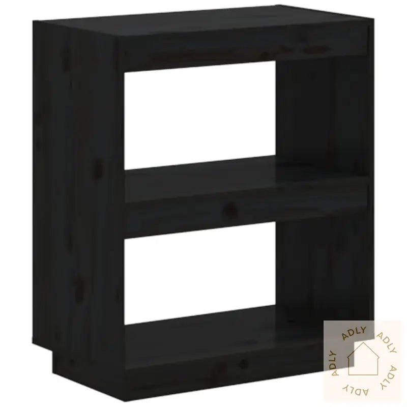 Bokhylle Svart 60X35X71 Cm Heltre Furu