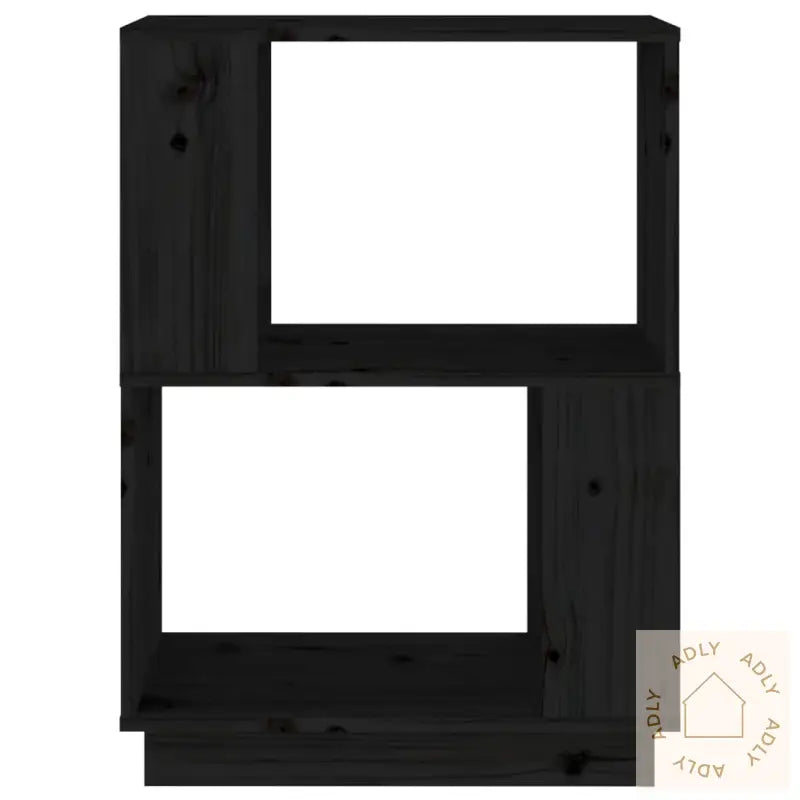 Bokhylle/Romdeler Svart 51X25X70 Cm Heltre Furu