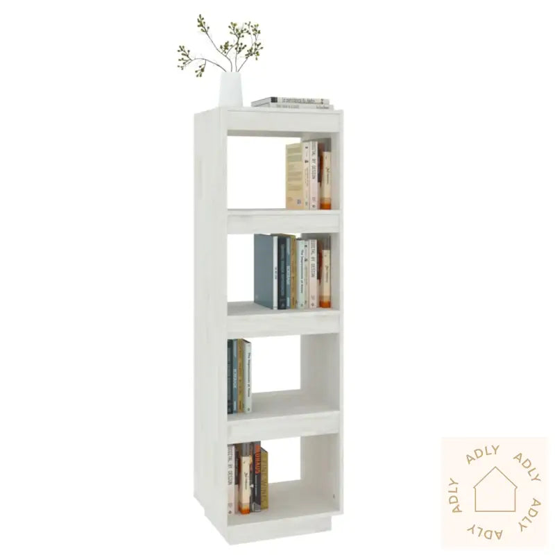 Bokhylle/Romdeler Hvit 40X35X135 Cm Heltre Furu