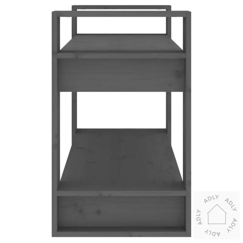 Bokhylle/Romdeler Grå 80X35X56,5 Cm Heltre Furu