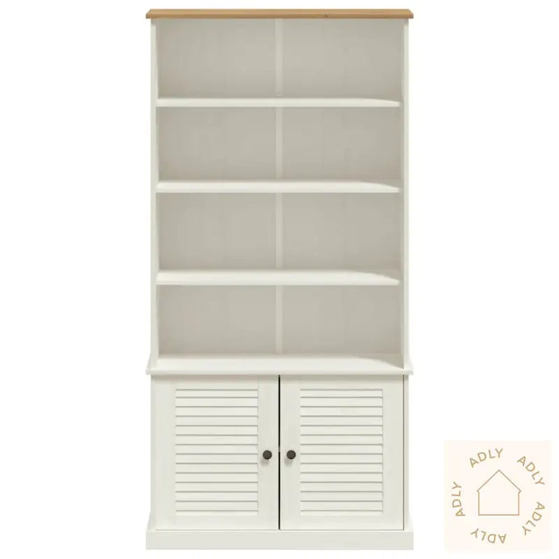 Bokhylle Vigo Hvit 85X35X170 Cm Heltre Furu