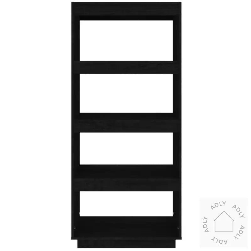 Bokhylle/Romdeler Svart 60X35X135 Cm Heltre Furu