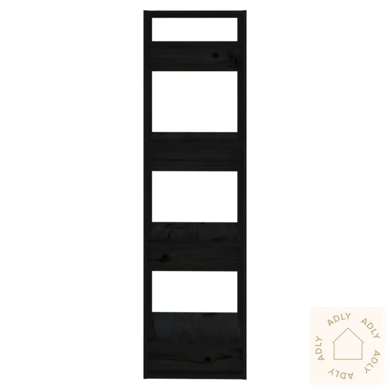 Bokhylle/Romdeler Svart 41X35X125 Cm Heltre Furu