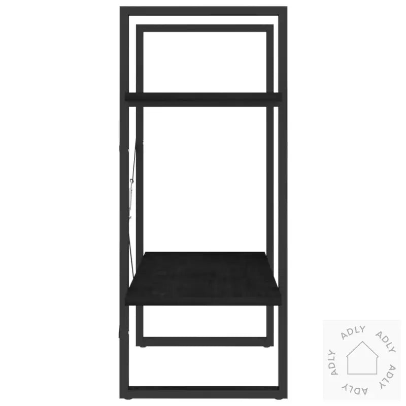 Bokhylle 2 Nivåer Svart 60X30X70 Cm Heltre Furu