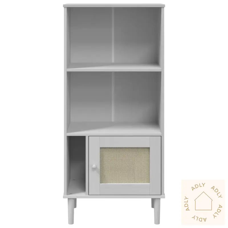 Bokhylle Senja Hvit 60X35X130 Cm Heltre Furu