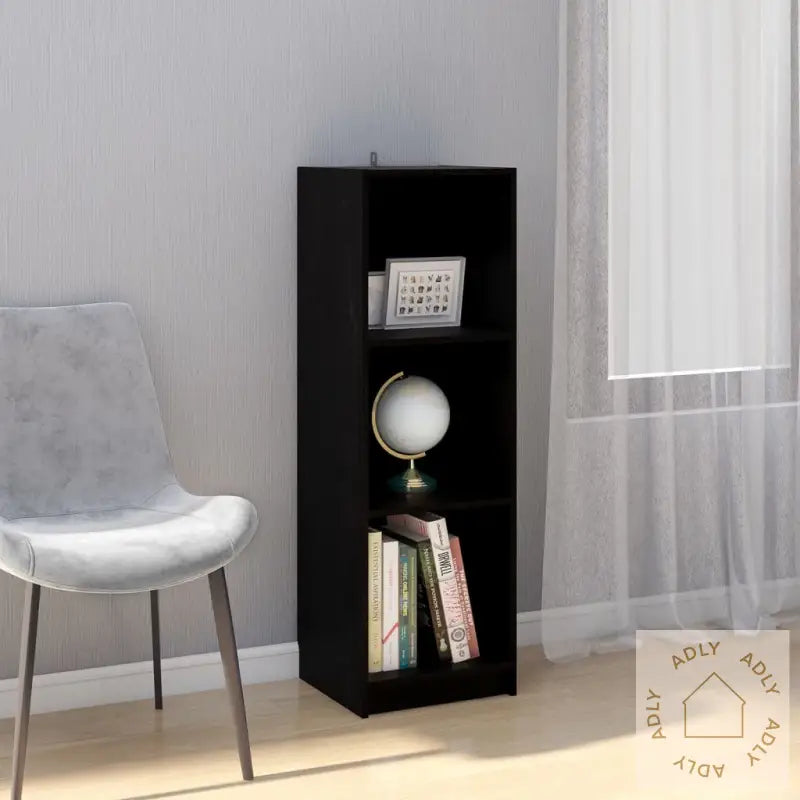 Bokhylle/Romdeler 36X33X110 Cm Heltre Furu Svart