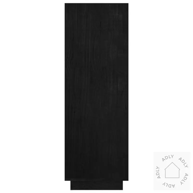 Bokhylle/Romdeler Svart 80X35X103 Cm Heltre Furu
