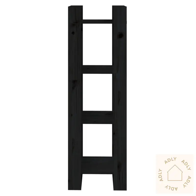 Bokhylle/Romdeler Svart 41X35X125 Cm Heltre Furu