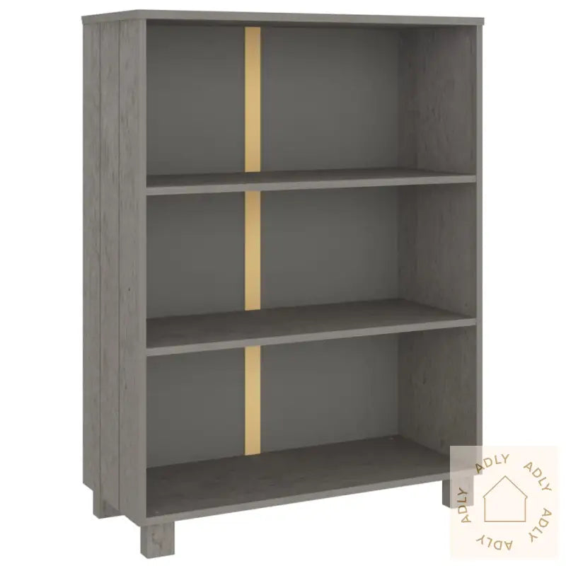 Bokhylle Hamar Lysegrå 85X35X112 Cm Heltre Furu