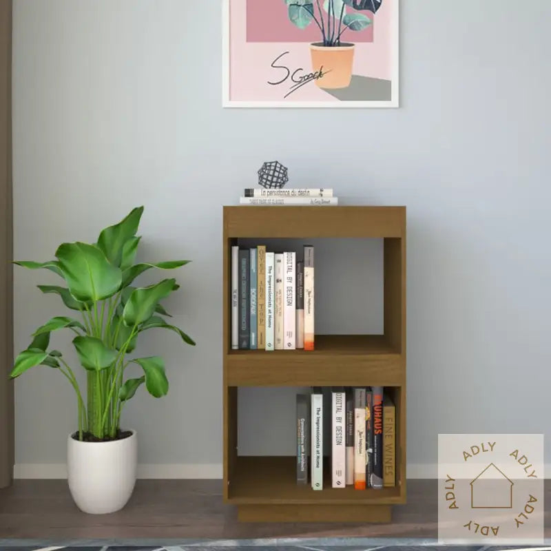 Bokhylle Honningbrun 40X35X71 Cm Heltre Furu