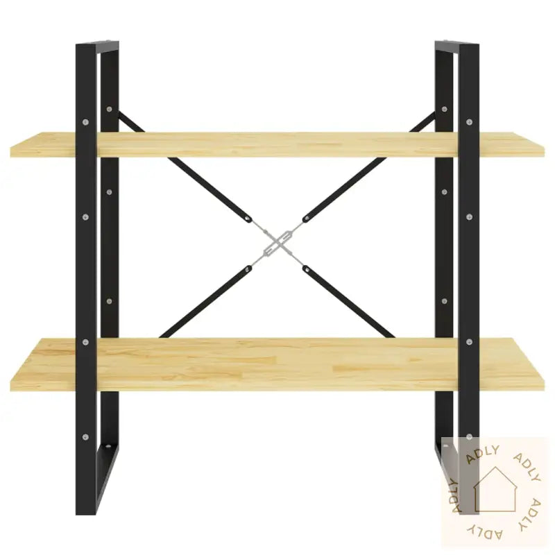 Bokhylle 2 Nivåer 80X30X70 Cm Heltre Furu