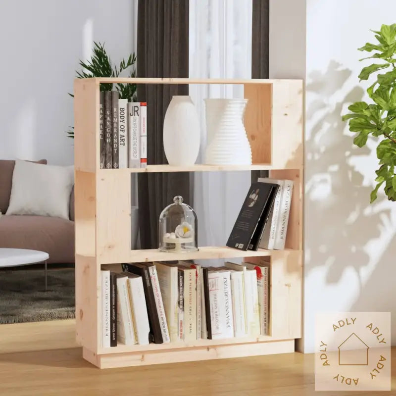 Bokhylle/Romdeler 80X25X101 Cm Heltre Furu
