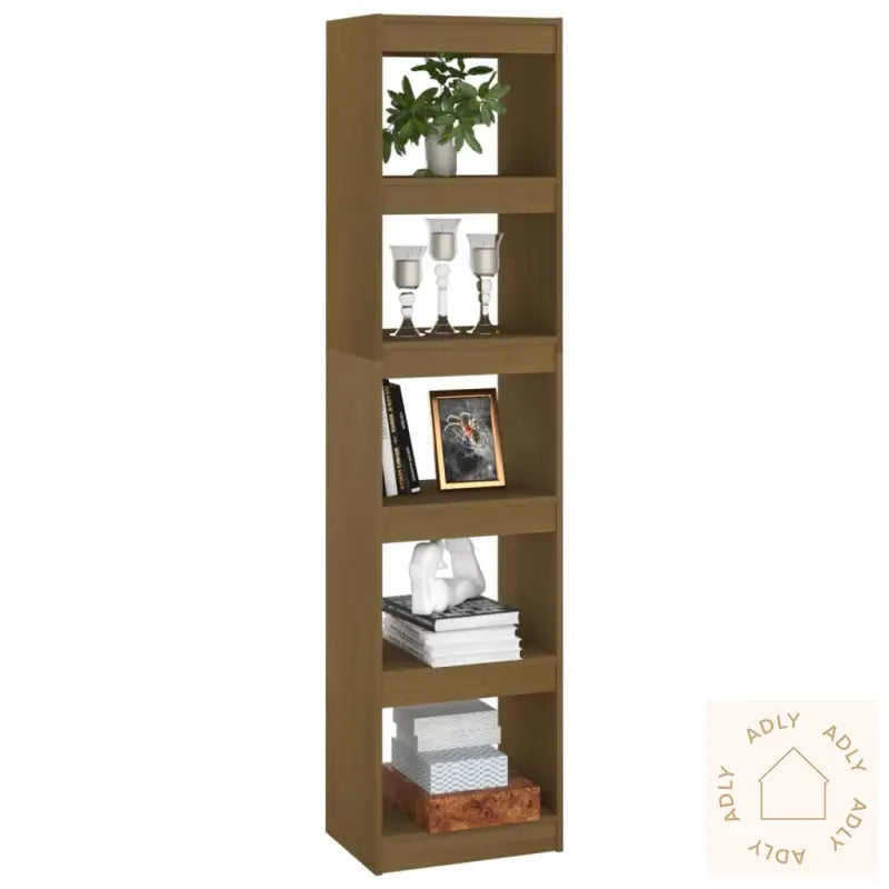 Bokhylle/Romdeler 40X30X167,5 Cm Honningbrun Heltre Furu