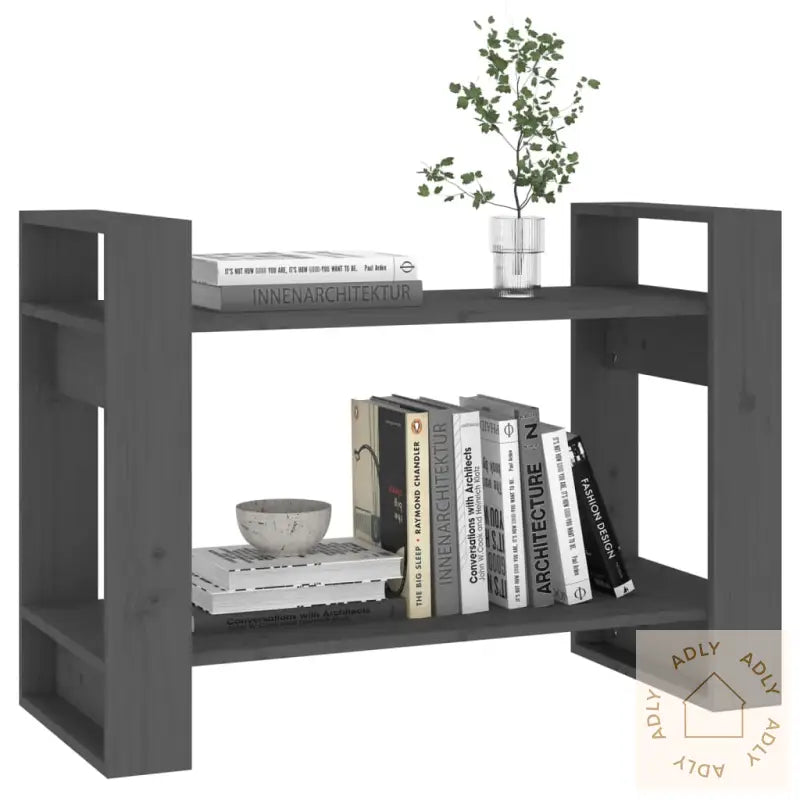 Bokhylle/Romdeler Grå 80X35X56,5 Cm Heltre Furu