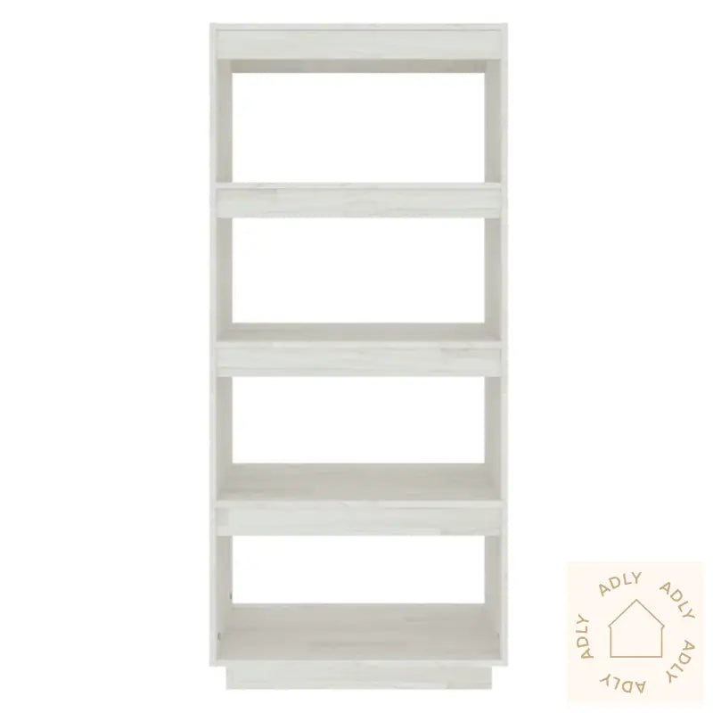 Bokhylle/Romdeler Hvit 60X35X135 Cm Heltre Furu