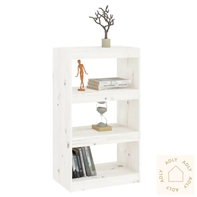 Bokhylle/Romdeler Hvit 60X30X103,5 Cm Heltre Furu