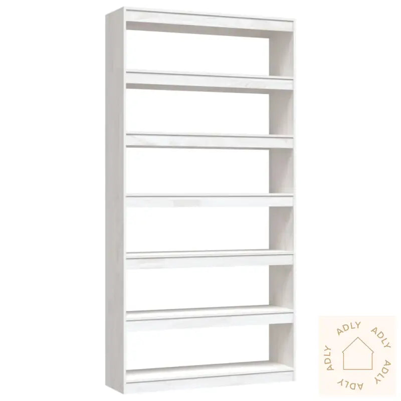 Bokhylle/Romdeler Hvit 100X30X200 Cm Heltre Furu