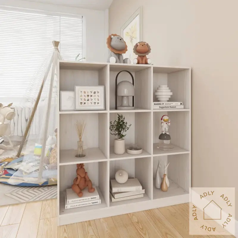 Bokhylle/Romdeler Hvit 104X33,5X110 Cm Heltre Furu