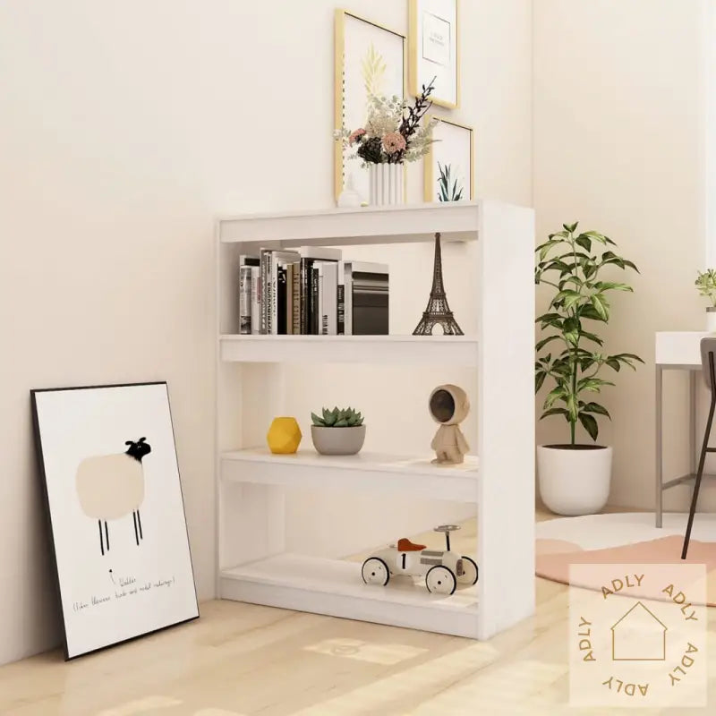Bokhylle/Romdeler Hvit 100X30X103 Cm Heltre Furu