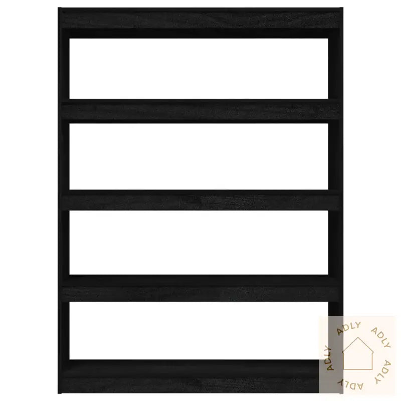 Bokhylle/Romdeler Svart 100X30X135,5 Cm Heltre Furu
