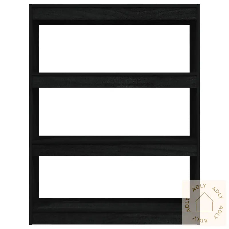 Bokhylle/Romdeler Svart 100X30X103 Cm Heltre Furu