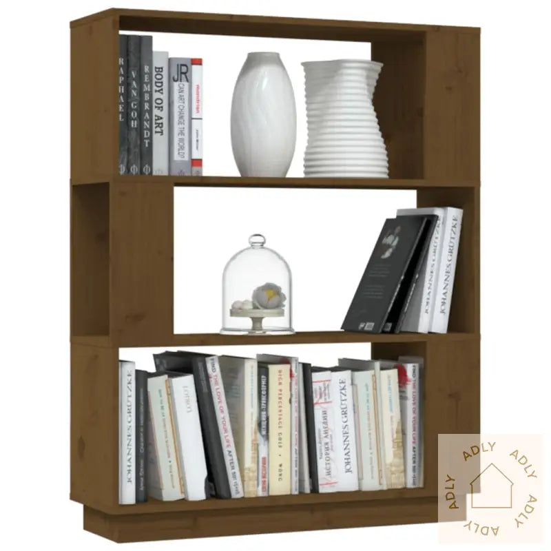 Bokhylle/Romdeler Honningbrun 80X25X101 Cm Heltre