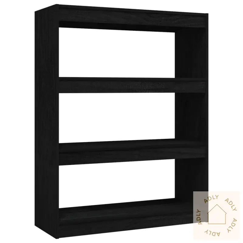 Bokhylle/Romdeler Svart 100X30X103 Cm Heltre Furu