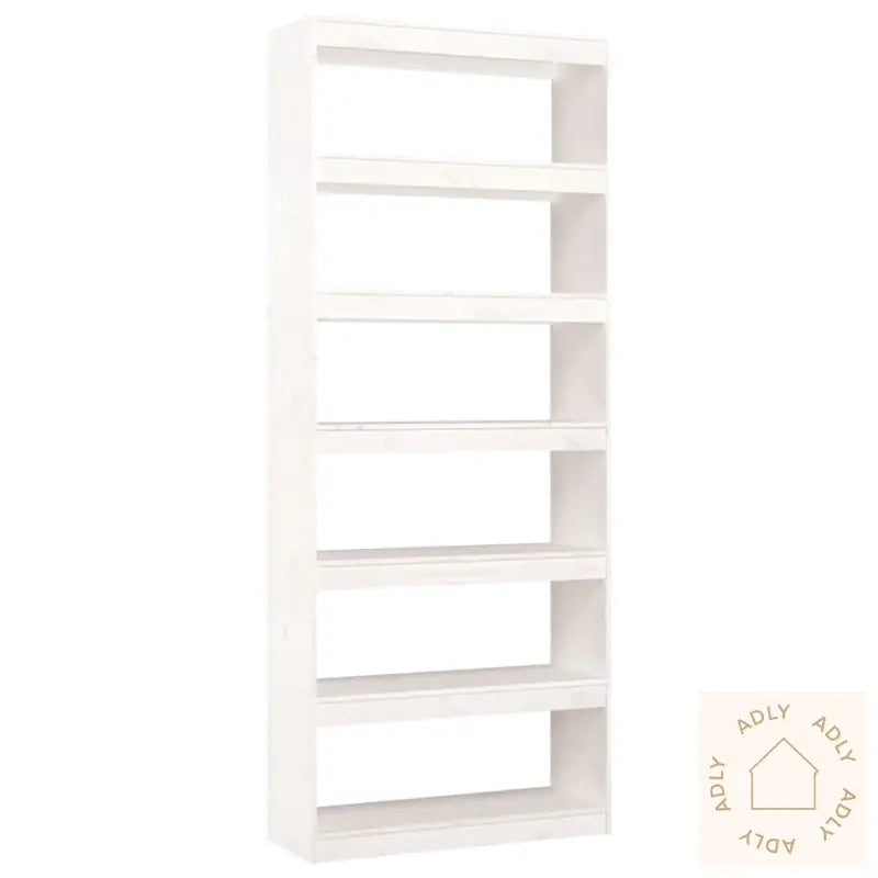 Bokhylle/Romdeler Hvit 80X30X199,5 Cm Heltre Furu