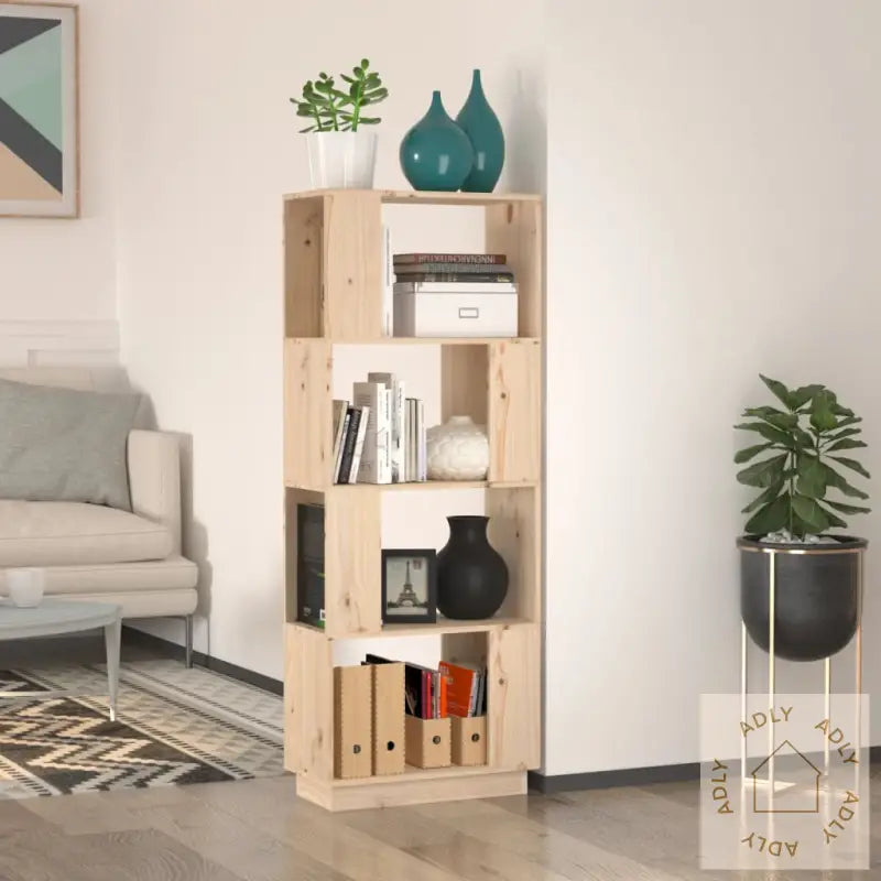 Bokhylle/Romdeler 51X25X132 Cm Heltre Furu