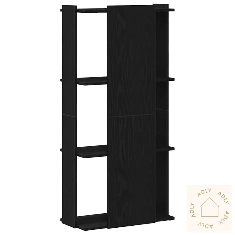 Bokhylle 3 Etasjer Svart 60X30X120 Cm Konstruert Tre