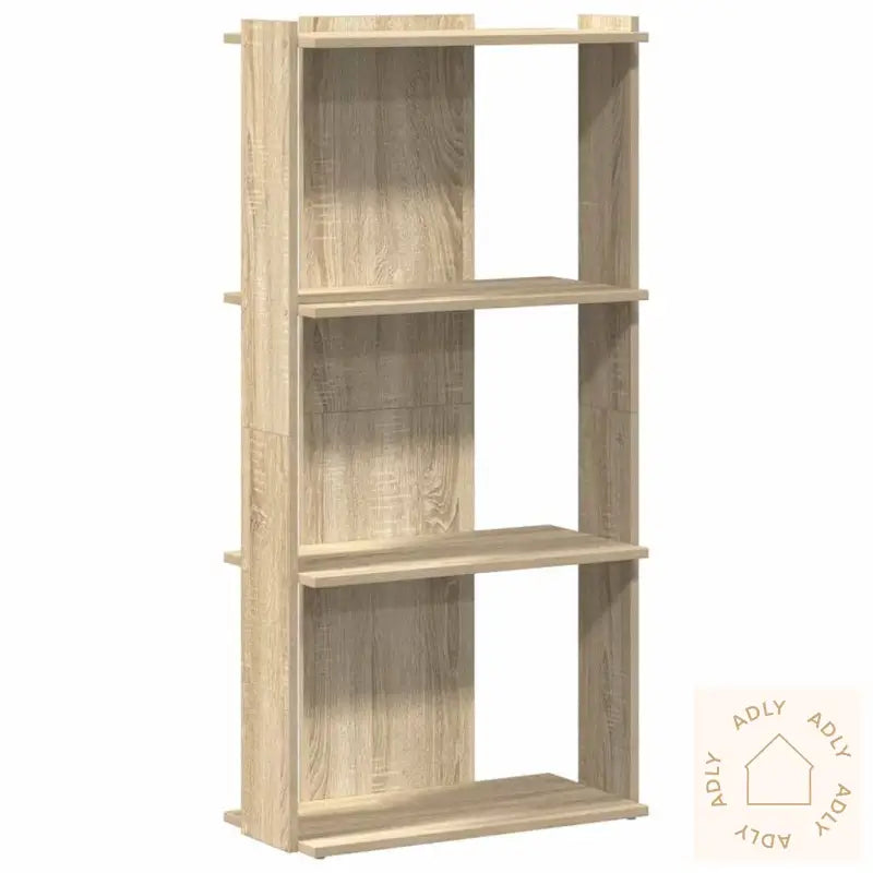 Bokhylle 3 Etasjer Sonoma Eik 60X30X120 Cm Konstruert Tre