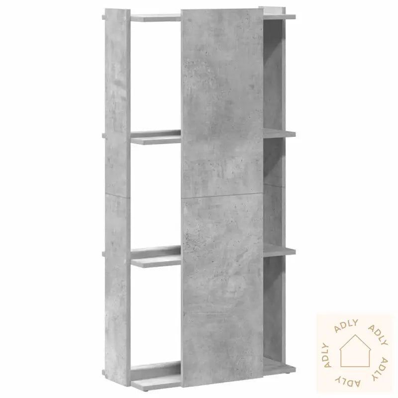 Bokhylle 3 Etasjer Betonggrå 60X30X120 Cm Konstruert Tre
