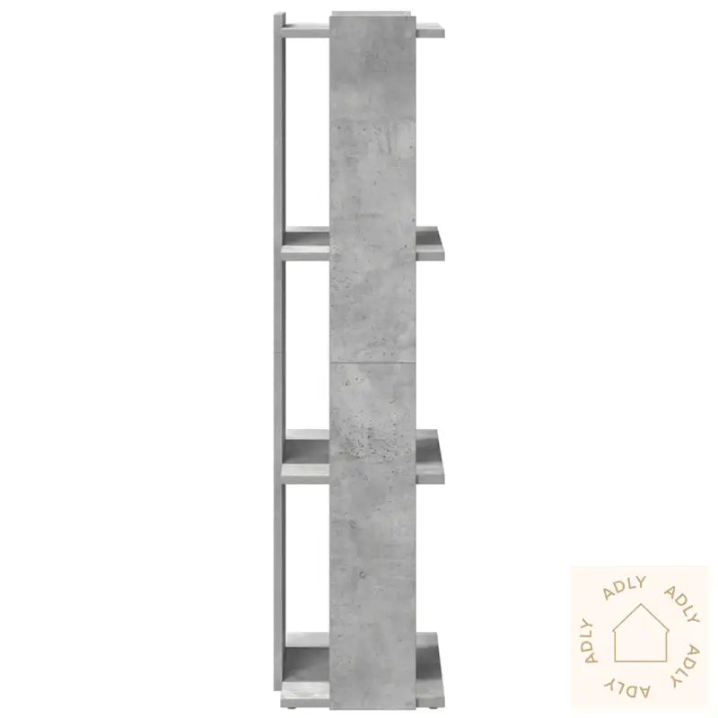 Bokhylle 3 Etasjer Betonggrå 60X30X120 Cm Konstruert Tre