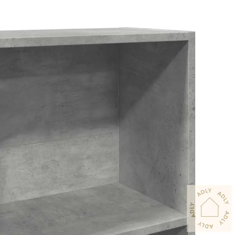 Bokhylle Betonggrå 40X24X176 Cm Konstruert Tre