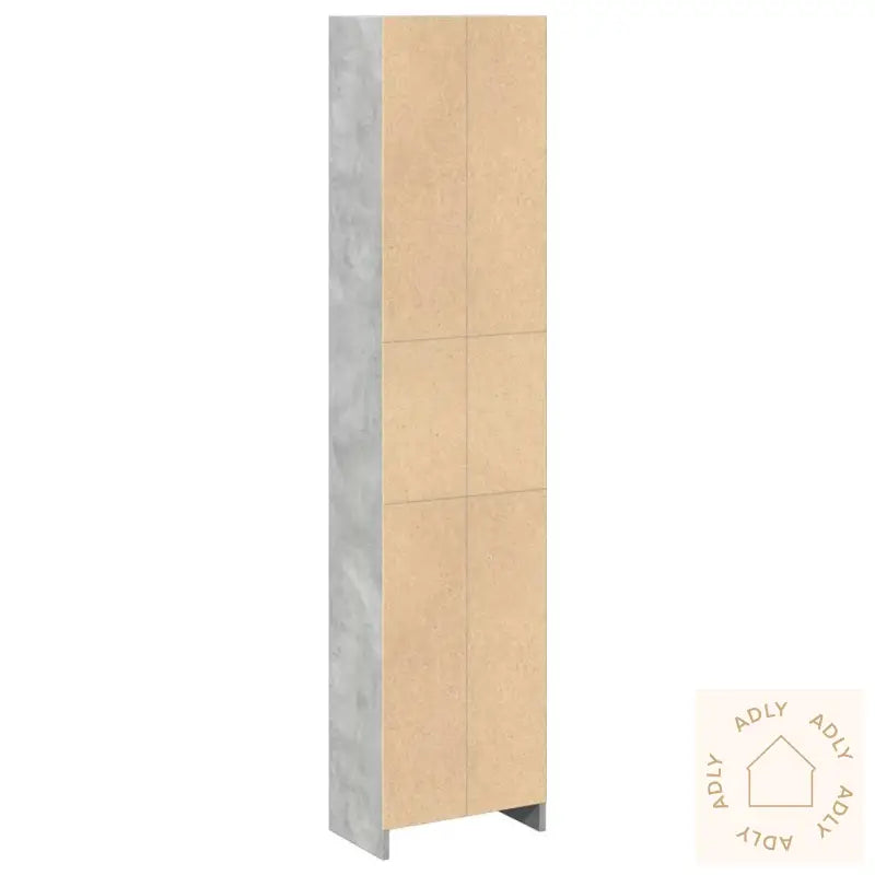 Bokhylle Betonggrå 40X24X176 Cm Konstruert Tre