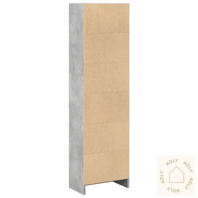 Bokhylle Betonggrå 40X24X143 Cm Konstruert Tre