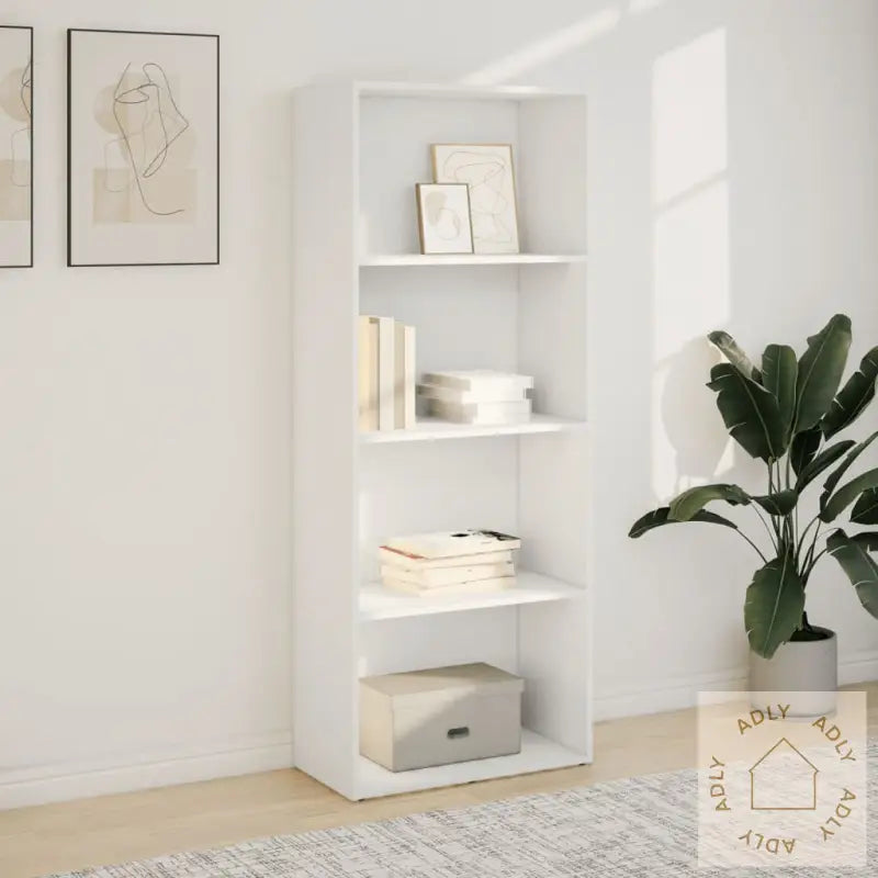 Bokhylle Hvit 60X30X152 Cm Konstruert Tre