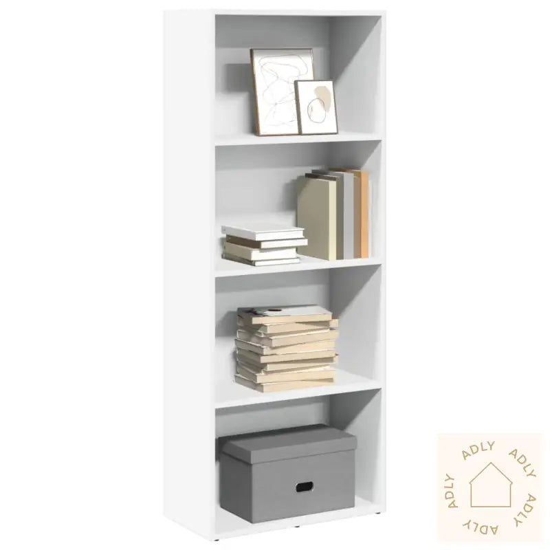 Bokhylle Hvit 60X30X152 Cm Konstruert Tre