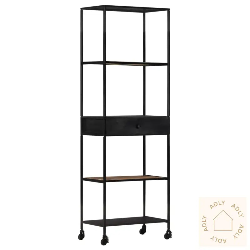 Bokhylle 60X35X180 Cm Grovt Mangotre Og Jern