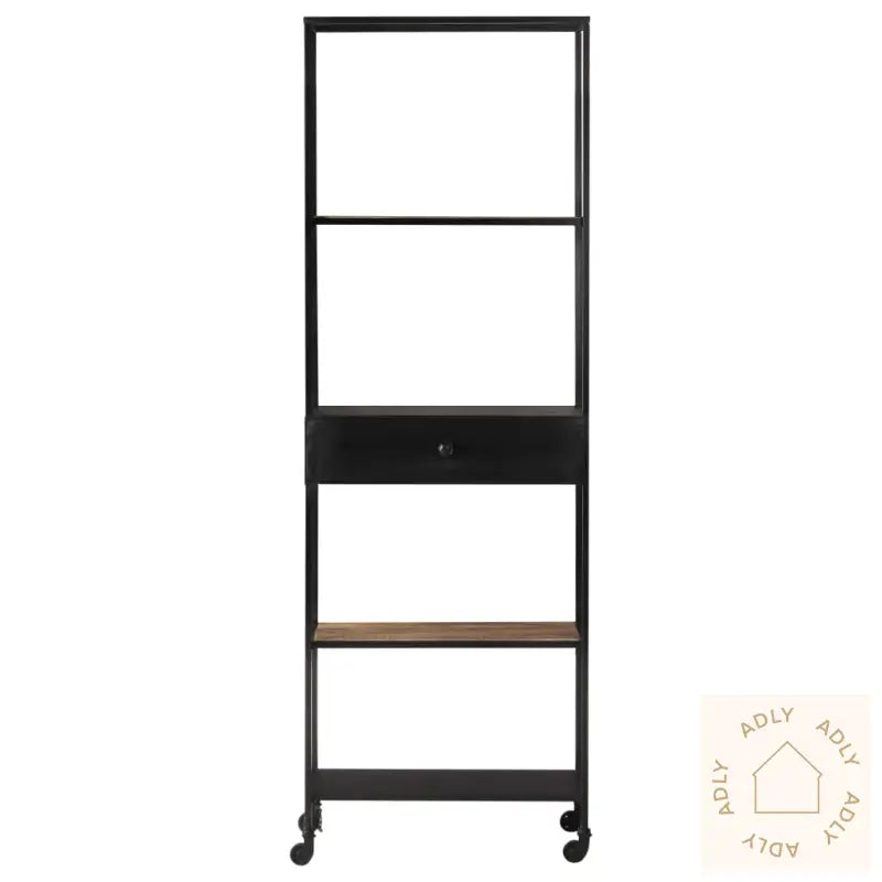 Bokhylle 60X35X180 Cm Grovt Mangotre Og Jern