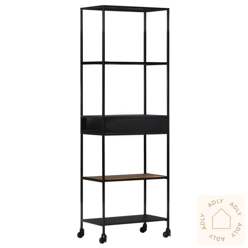 Bokhylle 60X35X180 Cm Grovt Mangotre Og Jern