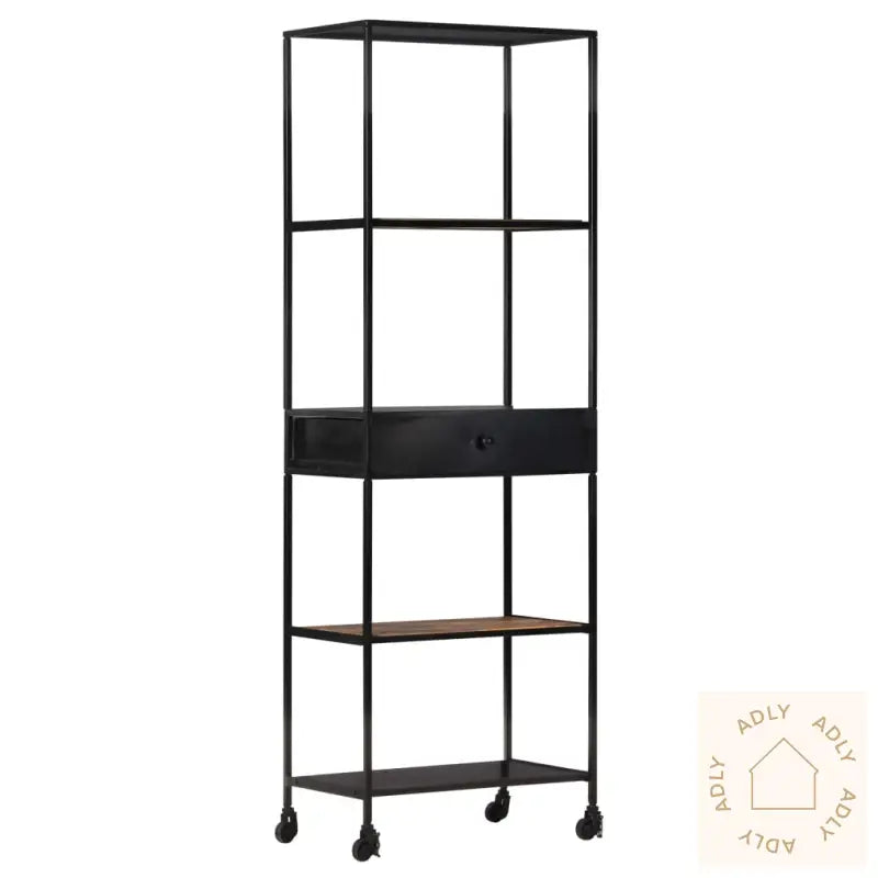 Bokhylle 60X35X180 Cm Grovt Mangotre Og Jern