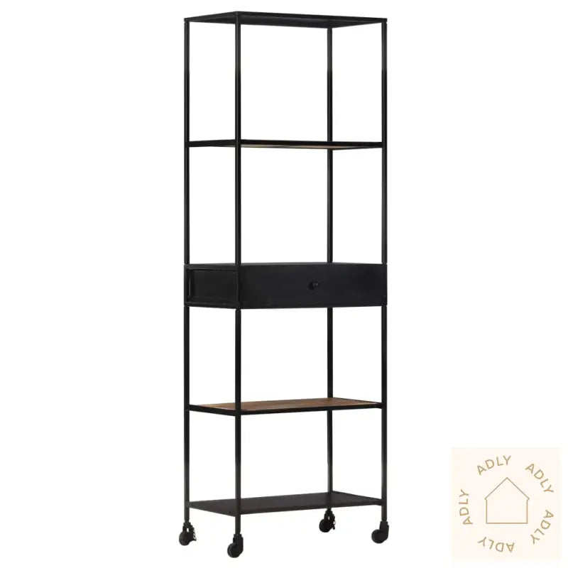 Bokhylle 60X35X180 Cm Grovt Mangotre Og Jern