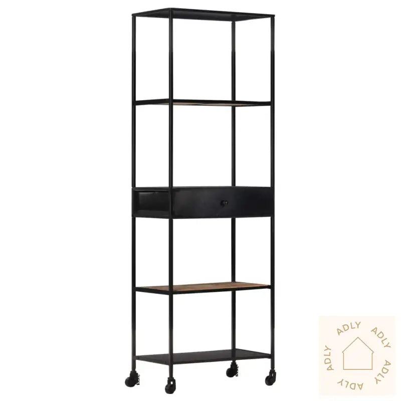 Bokhylle 60X35X180 Cm Grovt Mangotre Og Jern