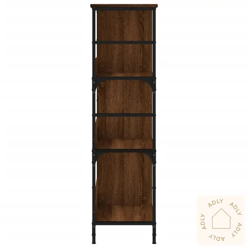 Bokhylle Brun Eik 78,5X33X117,5 Cm Konstruert Tre