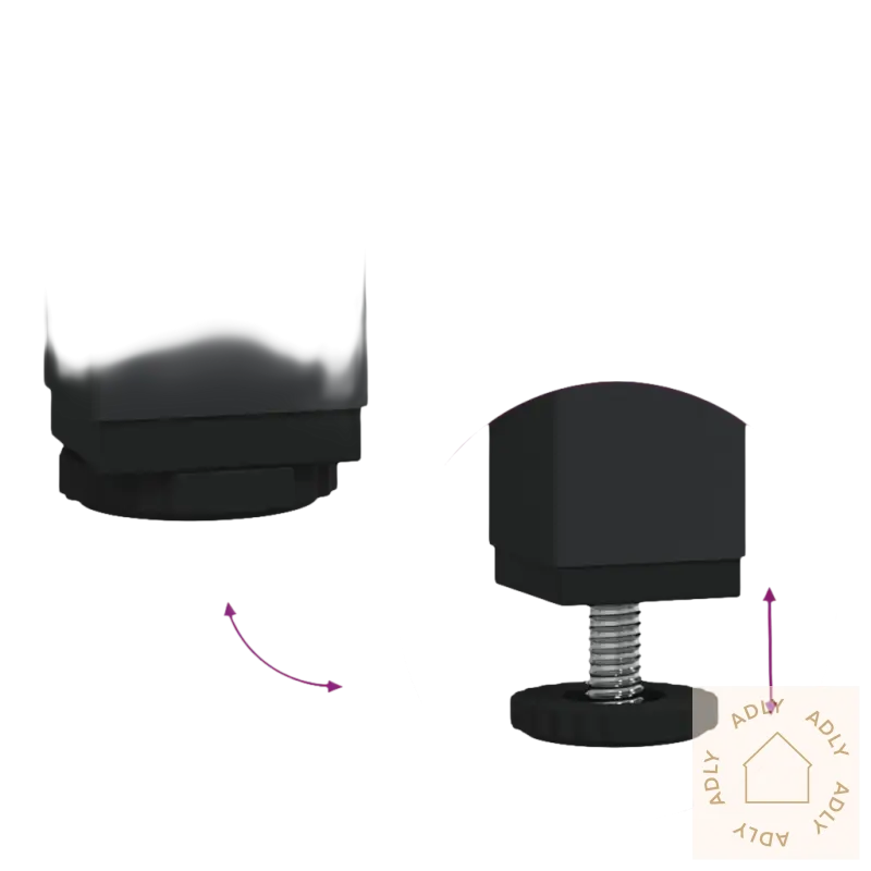 Justerbare føtter på Bokhylle i industriell stil for dine møbler