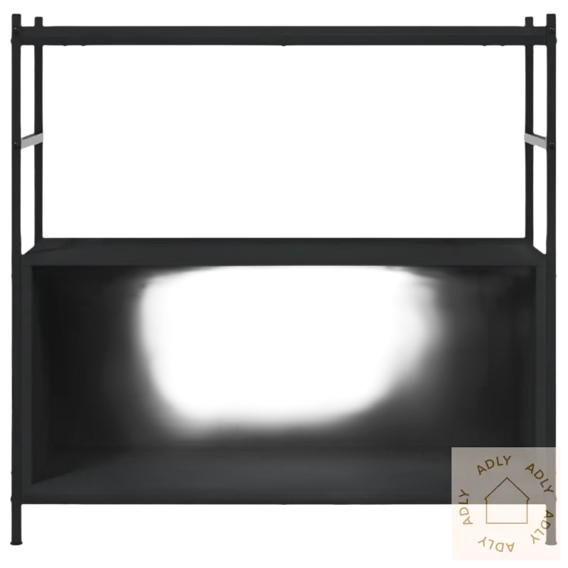 Black metallhylle i industriell stil med justerbare føtter for dine møbler