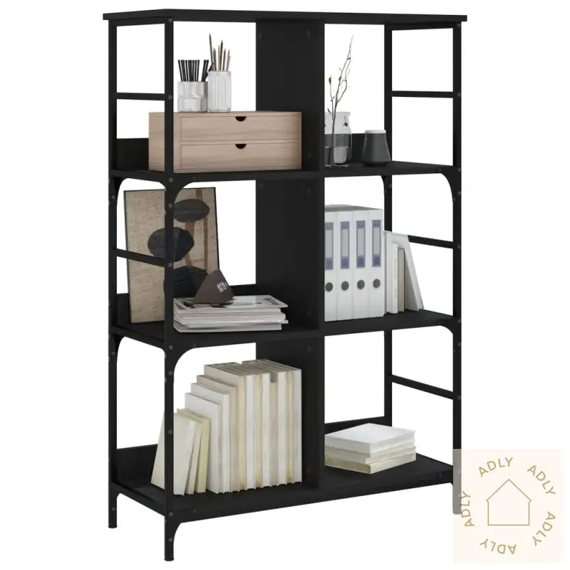 Bokhylle Svart 78,5X33X117,5 Cm Konstruert Tre