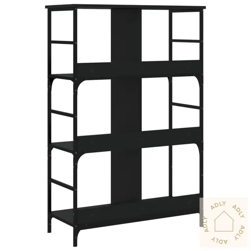 Bokhylle Svart 78,5X33X117,5 Cm Konstruert Tre